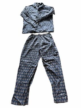 Vintage Knightsbridge Blue Patterned Pajama Set